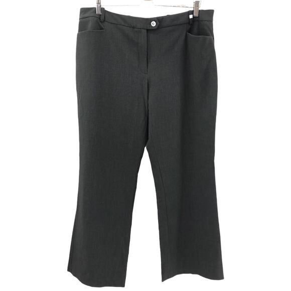 Calvin Klein Size US 14 Short Gray Relaxed Bootcut Work Trouser Dress Pants - Picture 1 of 4